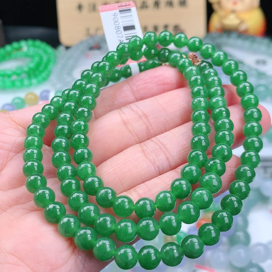 翡翠手链未镶嵌卡6mm