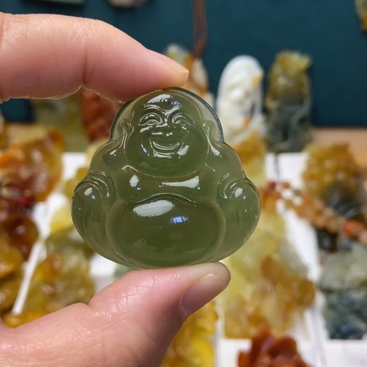 蛇纹石玉合金颈饰
