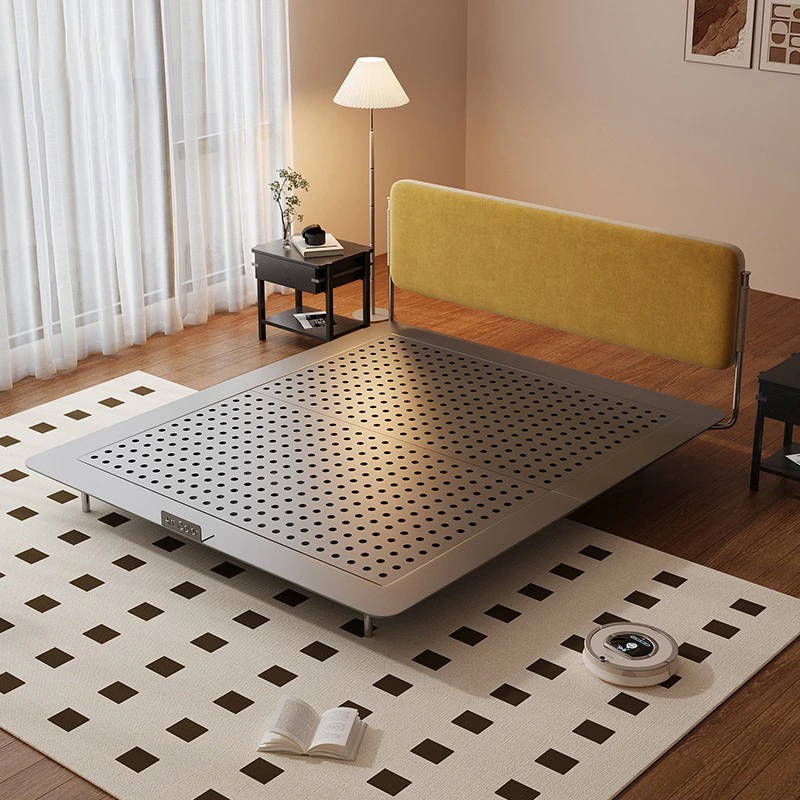 ALTACOM/布艺床中古风轻奢主卧无边双人无床头榻榻米小户型儿童床