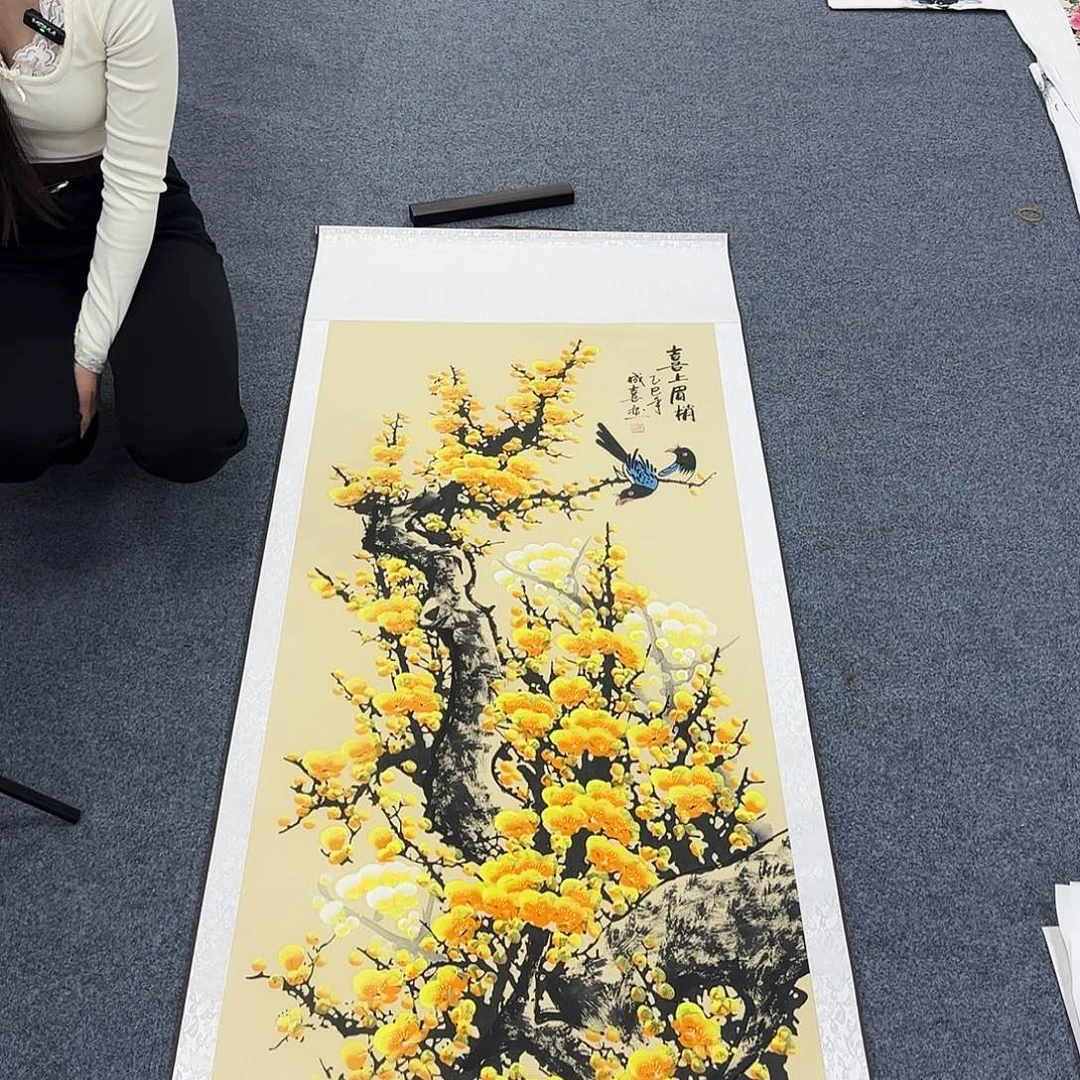 国画作品小姐姐放漏中