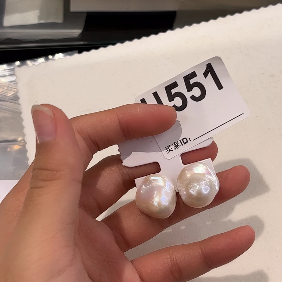 淡水珍珠耳饰银S925镶嵌