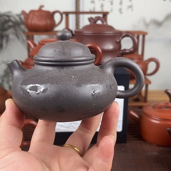 流***雪紫砂茶壶原矿紫砂