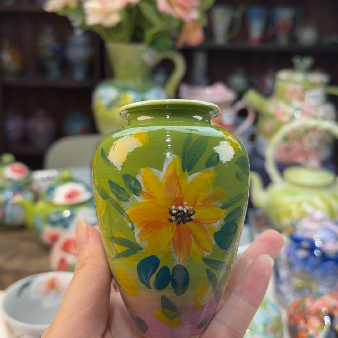 瓷片景德镇手绘高温釉下彩陶瓷茶具