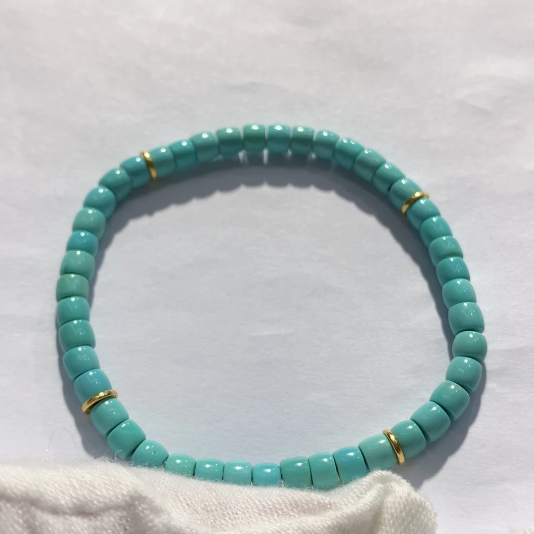 18K金镶嵌绿松石单圈