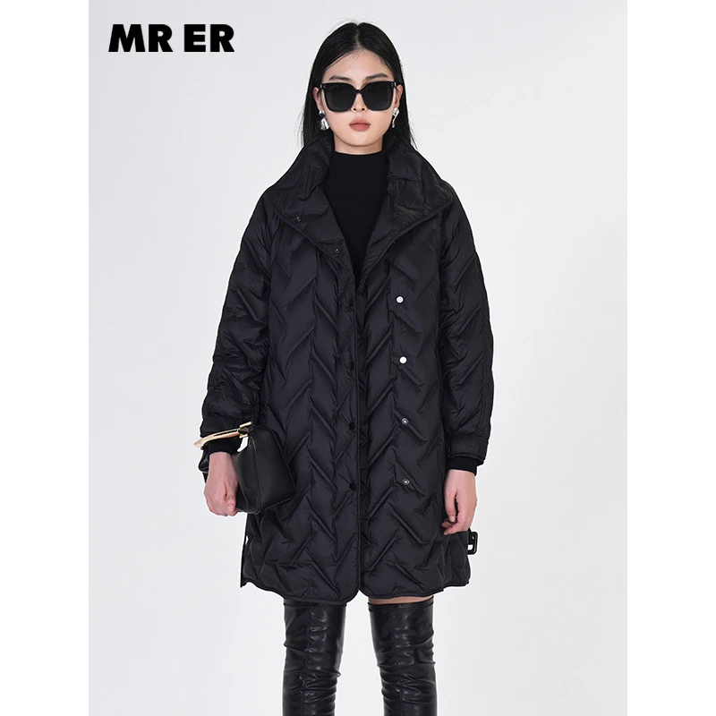【尚雅】宽松廓形中长款羽绒服外套R4D05711