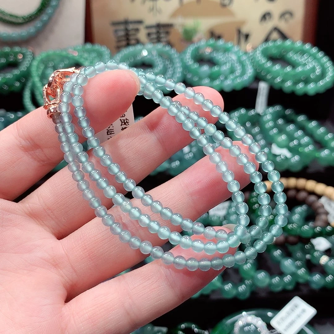 翡翠未镶嵌手链卡3.7