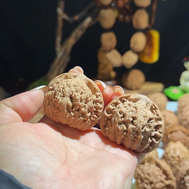 用***0核桃文玩核桃官帽43一对