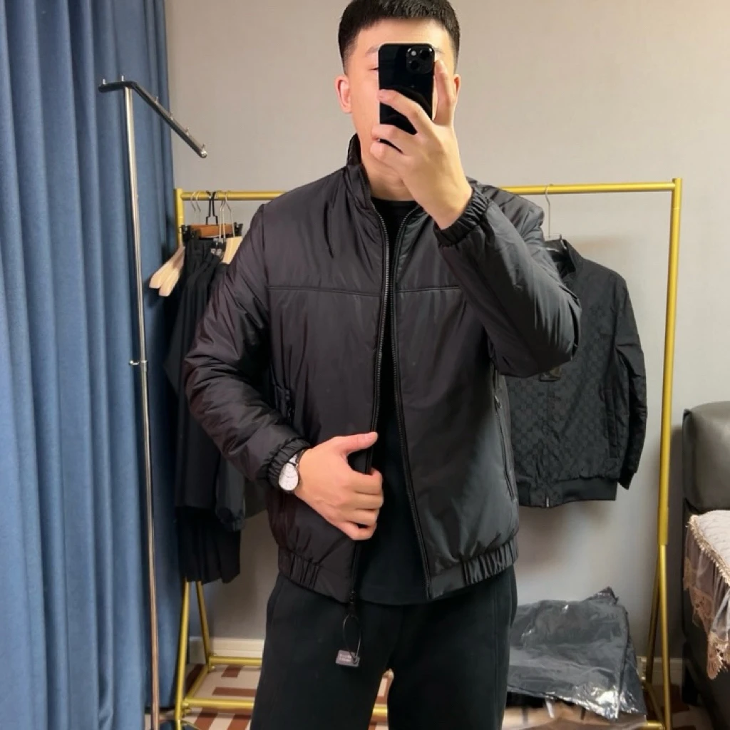 2025秋冬新款立领男士商务休闲夹克时尚显瘦百搭棉服夹克外套