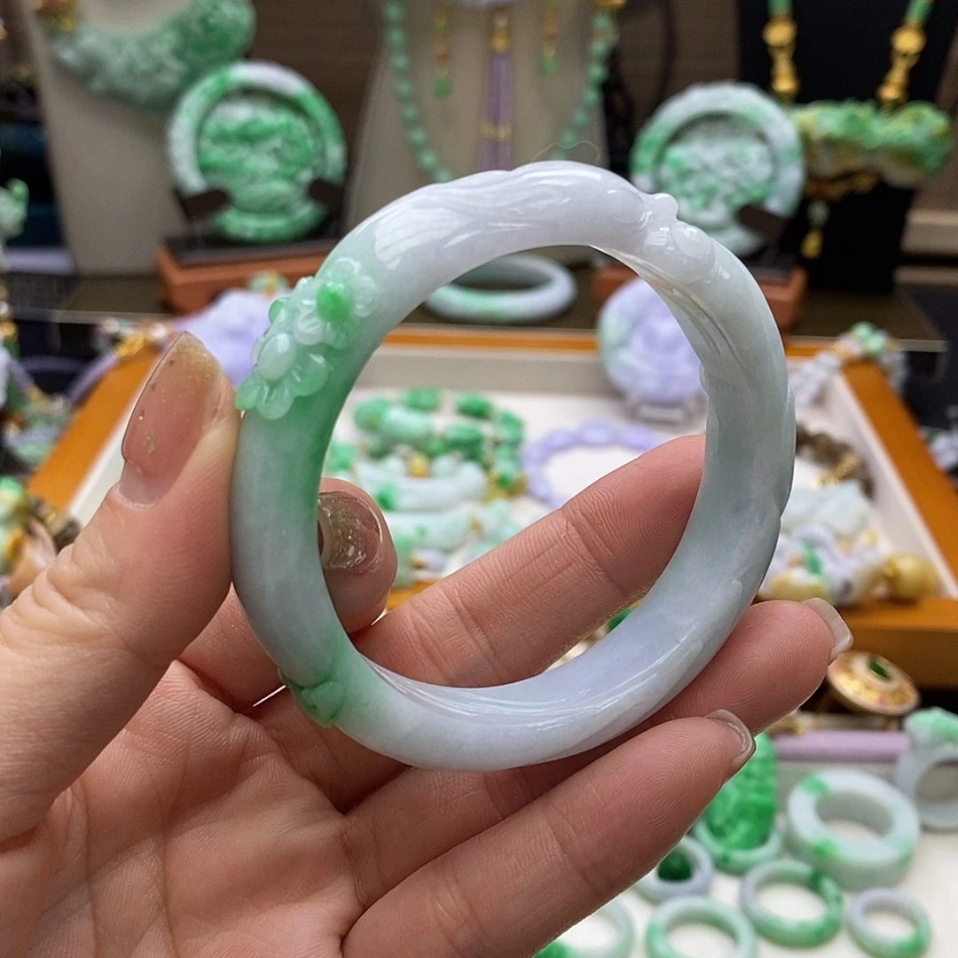 翡翠未镶嵌颈饰天然53-54