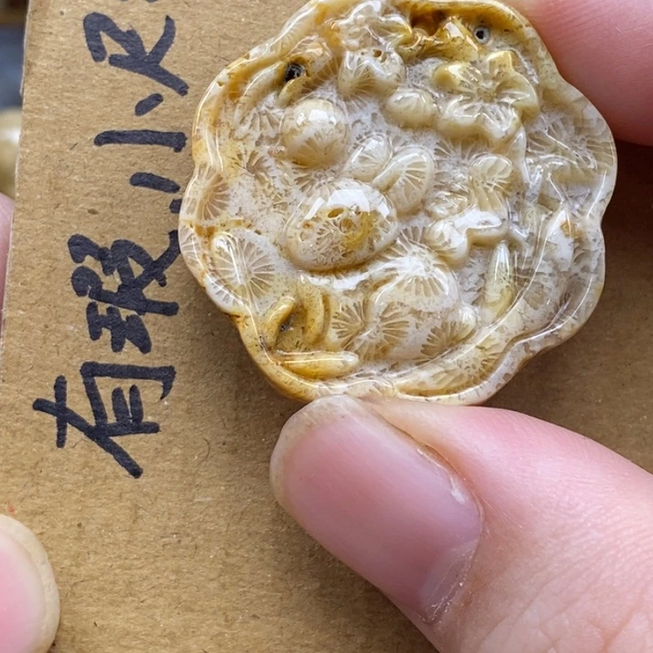 硅化珊瑚（珊瑚玉）未镶嵌颈饰