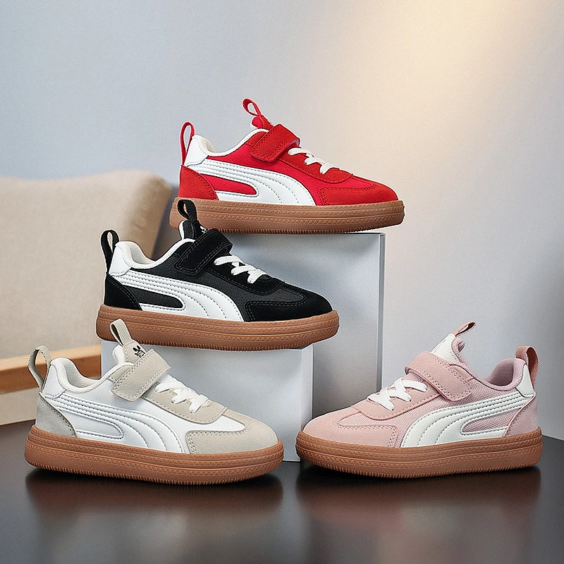 巴布豆2025春秋新款男童运动鞋防水中大童透气学校潮儿童跑步鞋