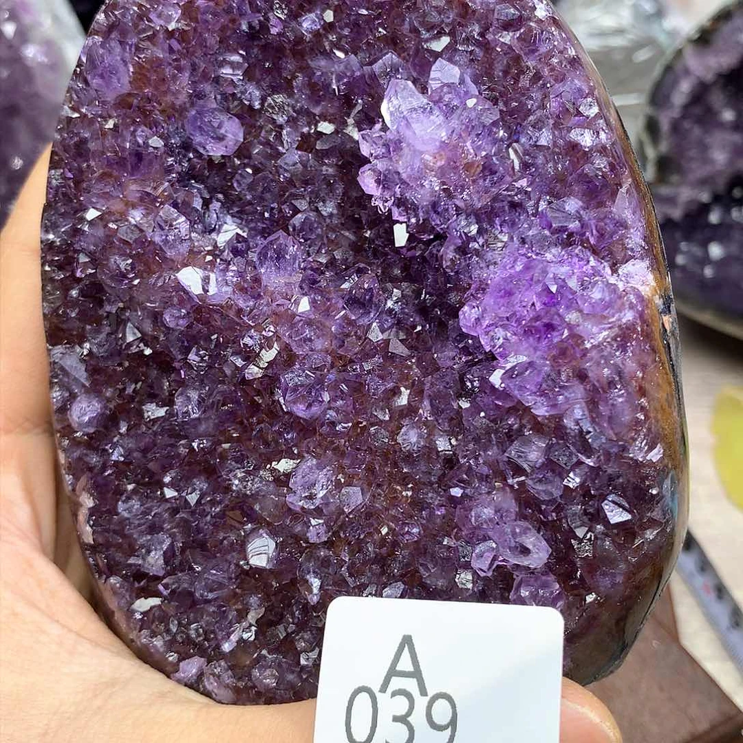 紫晶大型摆件（非配饰）9K金镶嵌