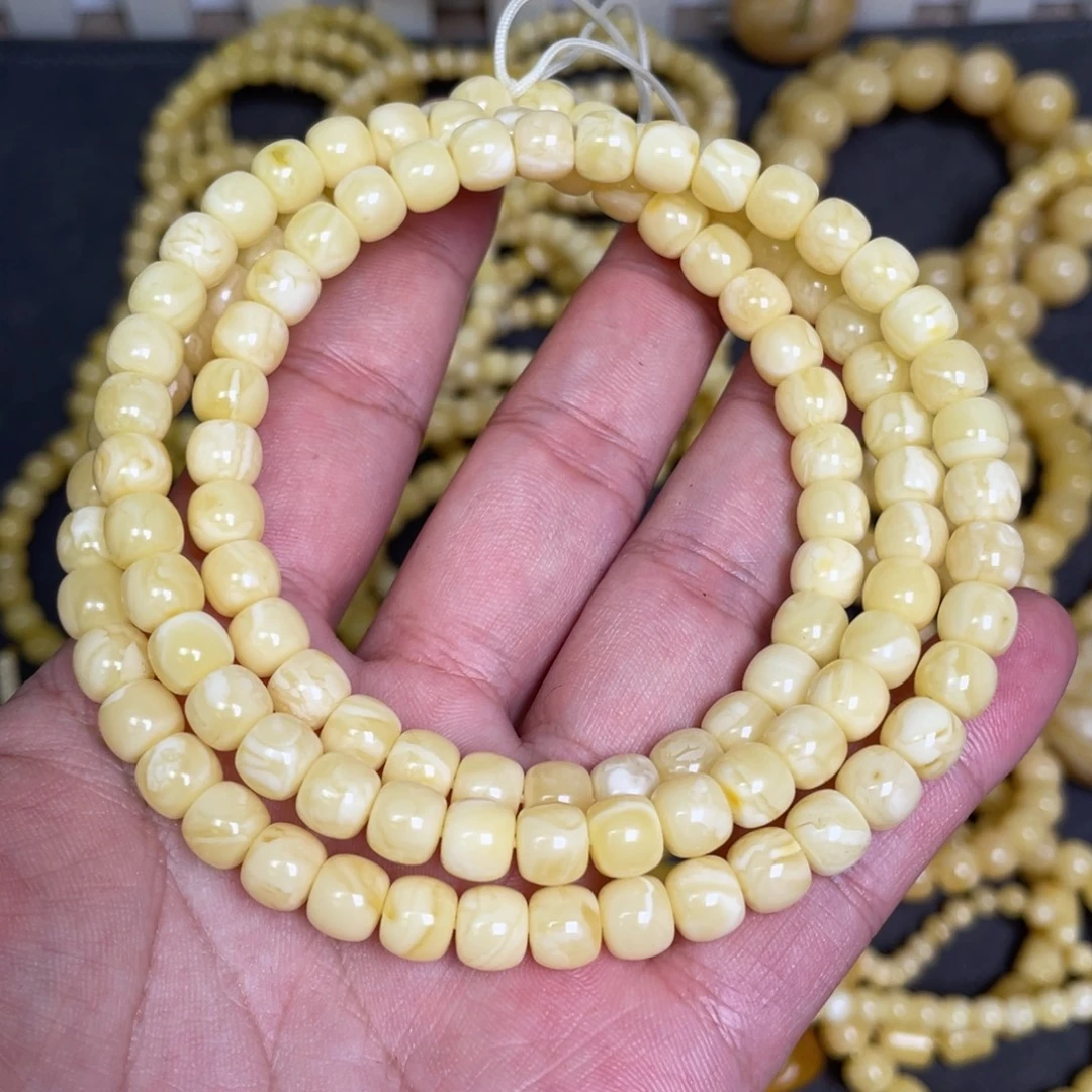 蜜蜡未镶嵌裸石蜜蜡佛珠7.5mm