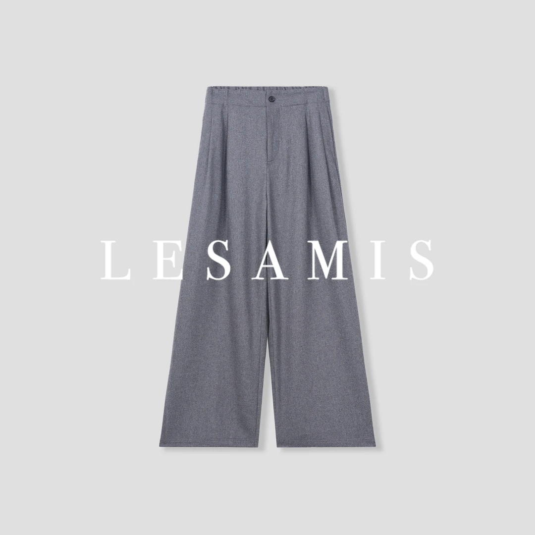 LESAMIS·「随性范本」顶奢羊毛休闲老钱高腰休闲裤7710597