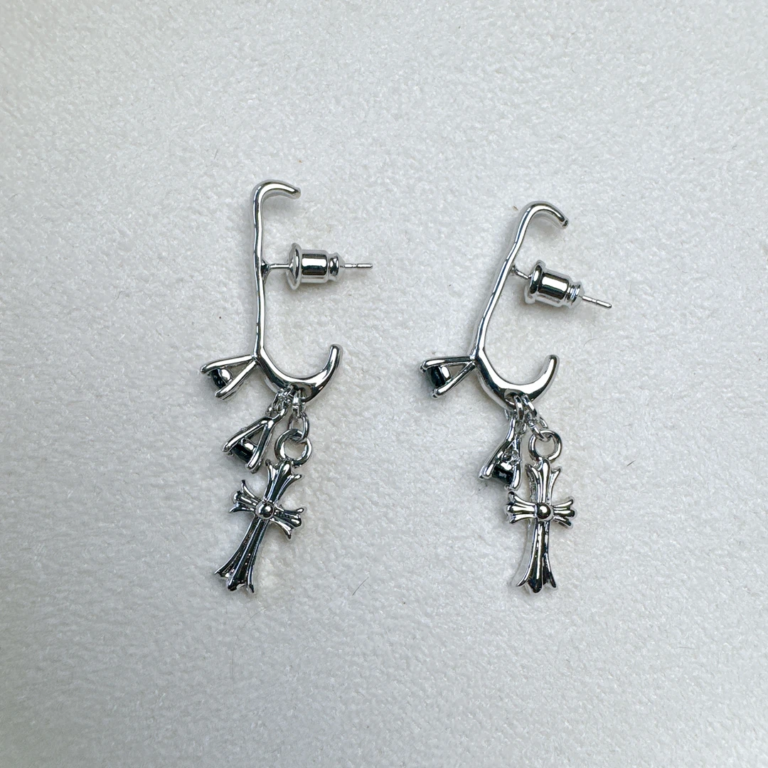 铜合金锆石耳饰 【雨桐轻奢饰品】设计款耳环YT02059