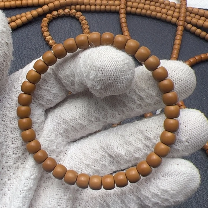 吊坠橄榄核老挝核尖单圈6.1mm红皮料原皮色