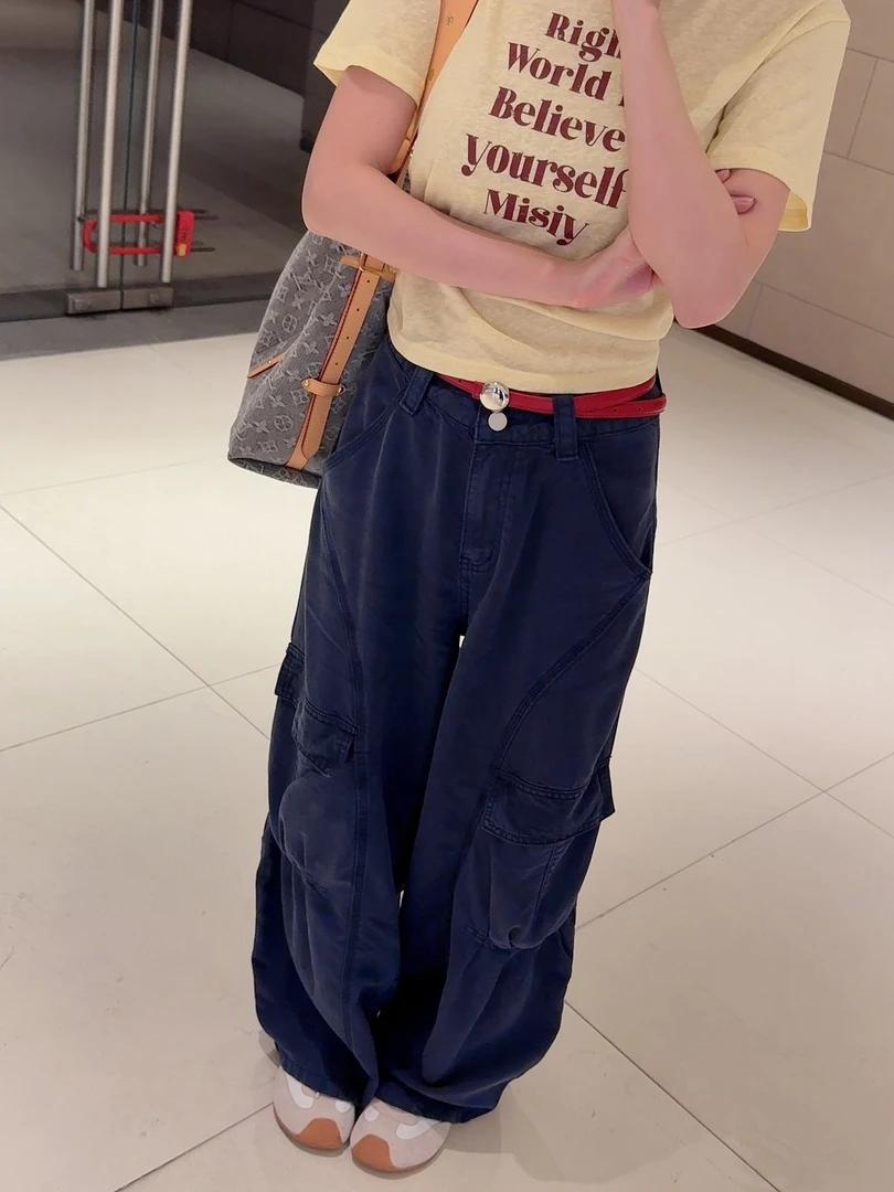 设计感大口袋休闲工装裤