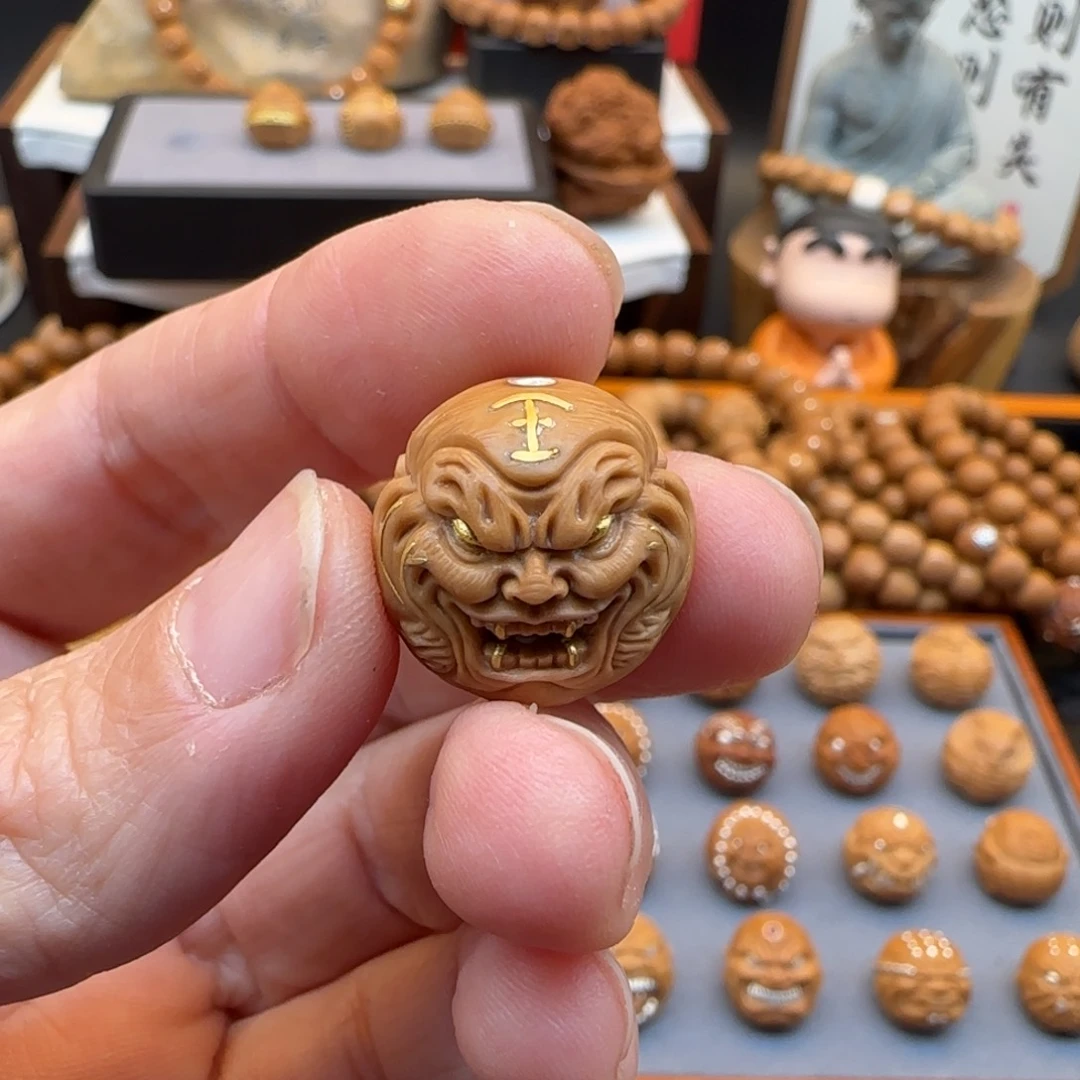 猴头核桃吊坠虎***说虎僧