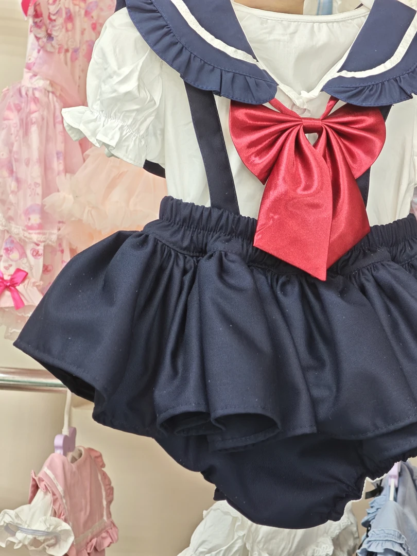 女童海军领套装夏季新款