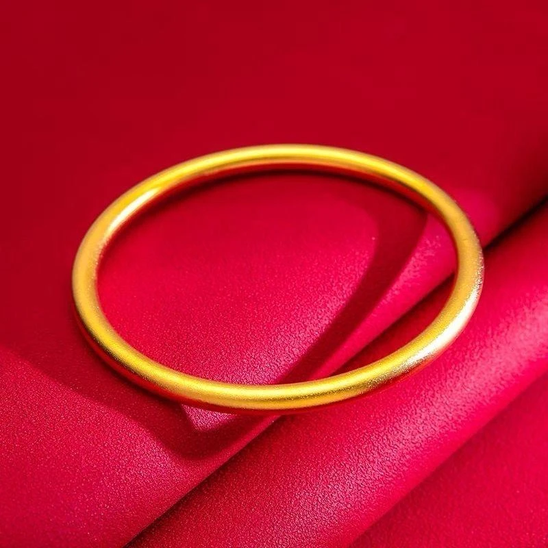 铜合金手镯 【4N古法】古法传承磨砂经典复古实心女士手腕装饰品