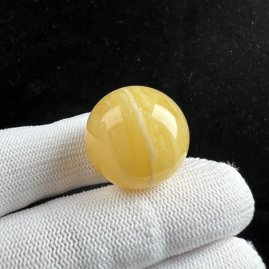 A1658天然蜜蜡 妖花圆珠 22mm支持鉴定 假一罚四