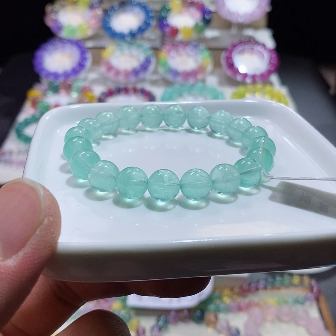 水晶未镶嵌手链曼波绿单圈9加