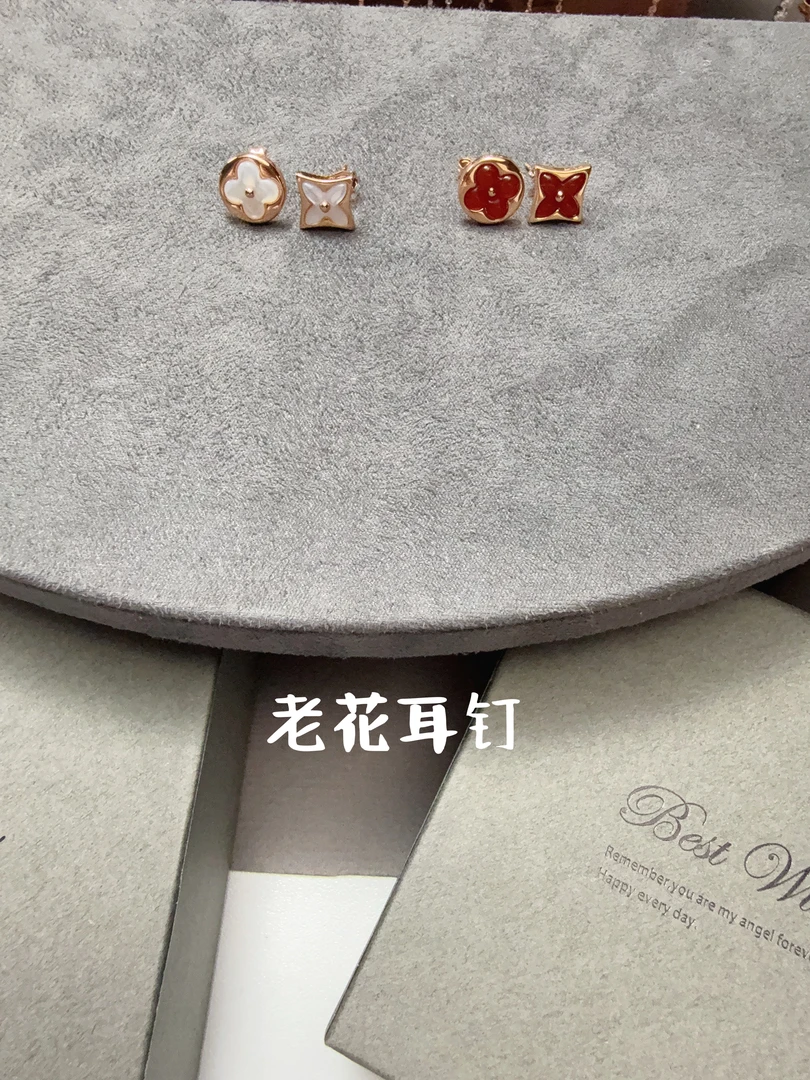 合金耳饰 V金CNC工艺耳饰 老花耳钉 104