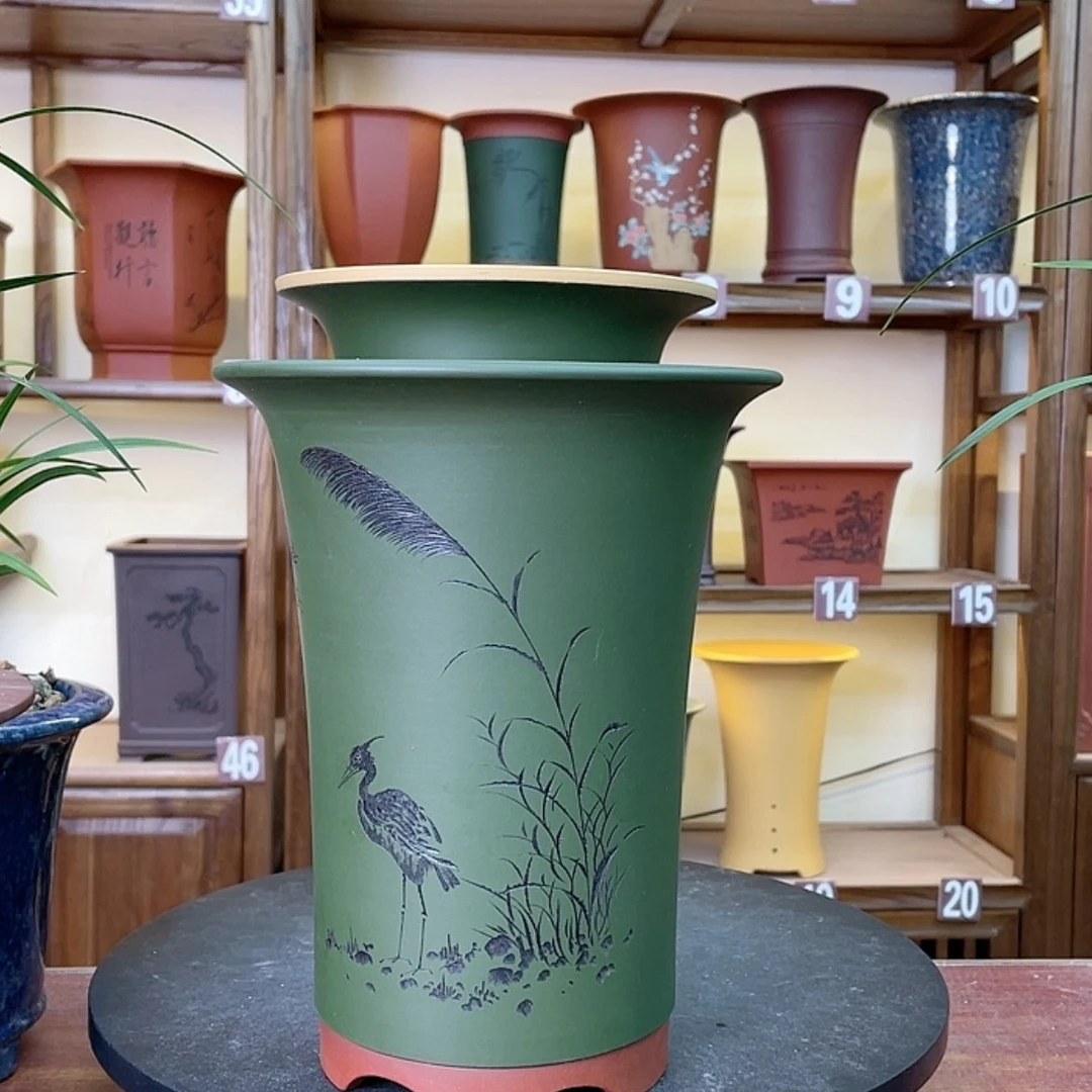 【闪购商品】紫砂花盆兰花525888455668856335