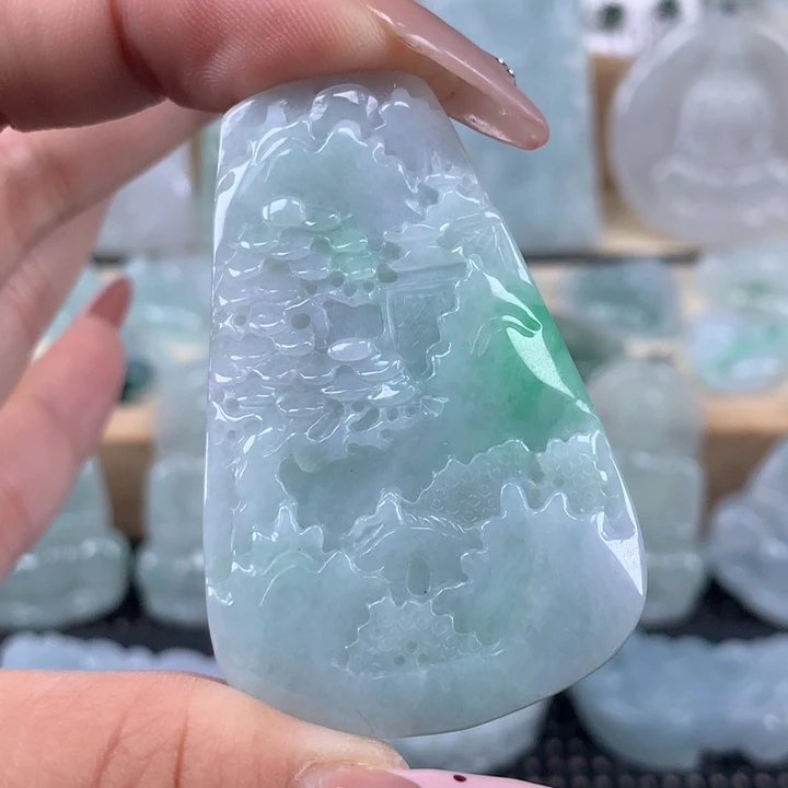 颈饰未镶嵌翡翠山水