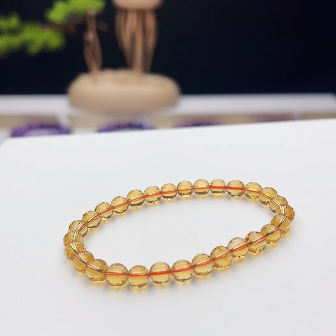 手链未镶嵌水晶黄水晶6mm+