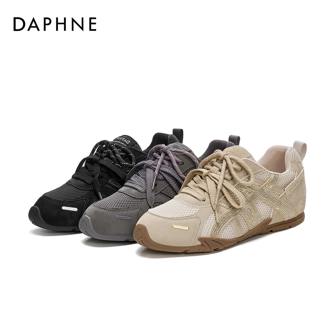 【宋茜代言】2025达芙妮增高低帮德训鞋软底透气秋季步鞋时尚休闲鞋