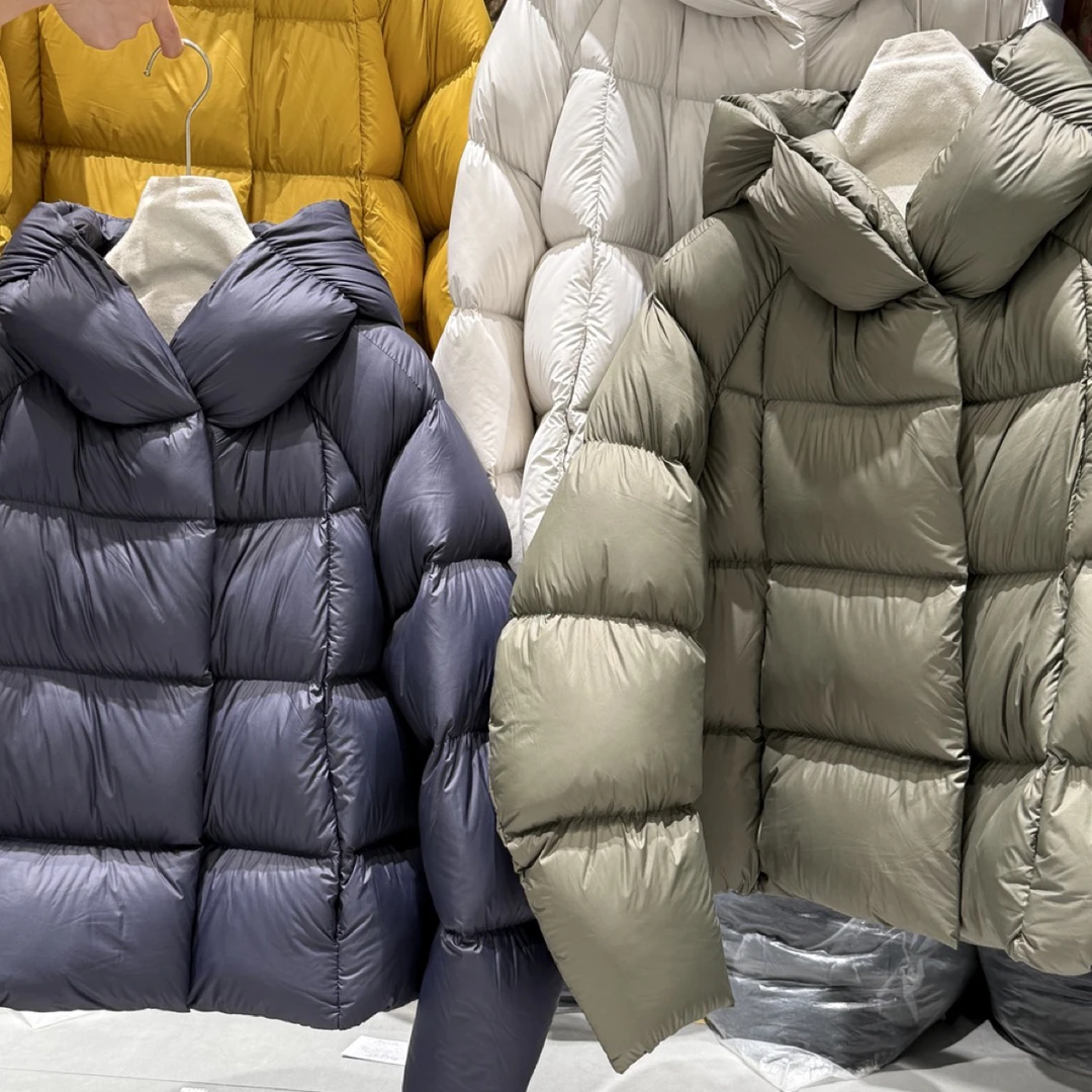 ［爱衣橱女装］万能链女士冬季白鹅绒加厚保暖短款韩系泡芙面包