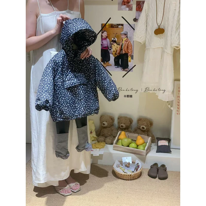 51208-51207 现货【清仓 no退no还】儿童碎花夹棉套头夹克外套