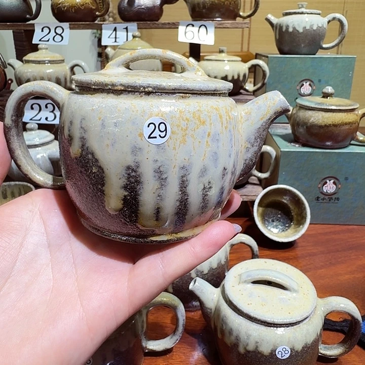 建水紫陶白泥柴烧壶微瑕零***糖