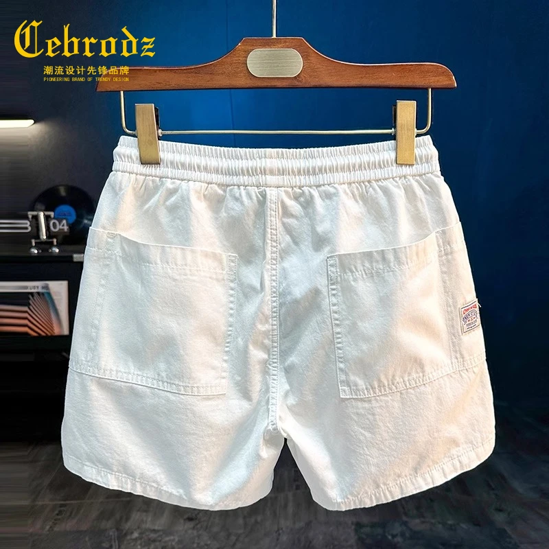 法国Cebrodz夏季新款三分短裤男纯棉简约百搭宽松舒适柔软外穿