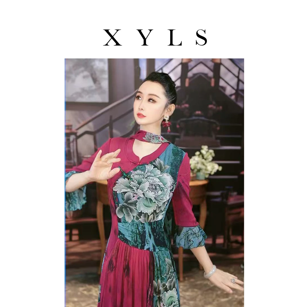 女装连衣裙弹力印花T006666