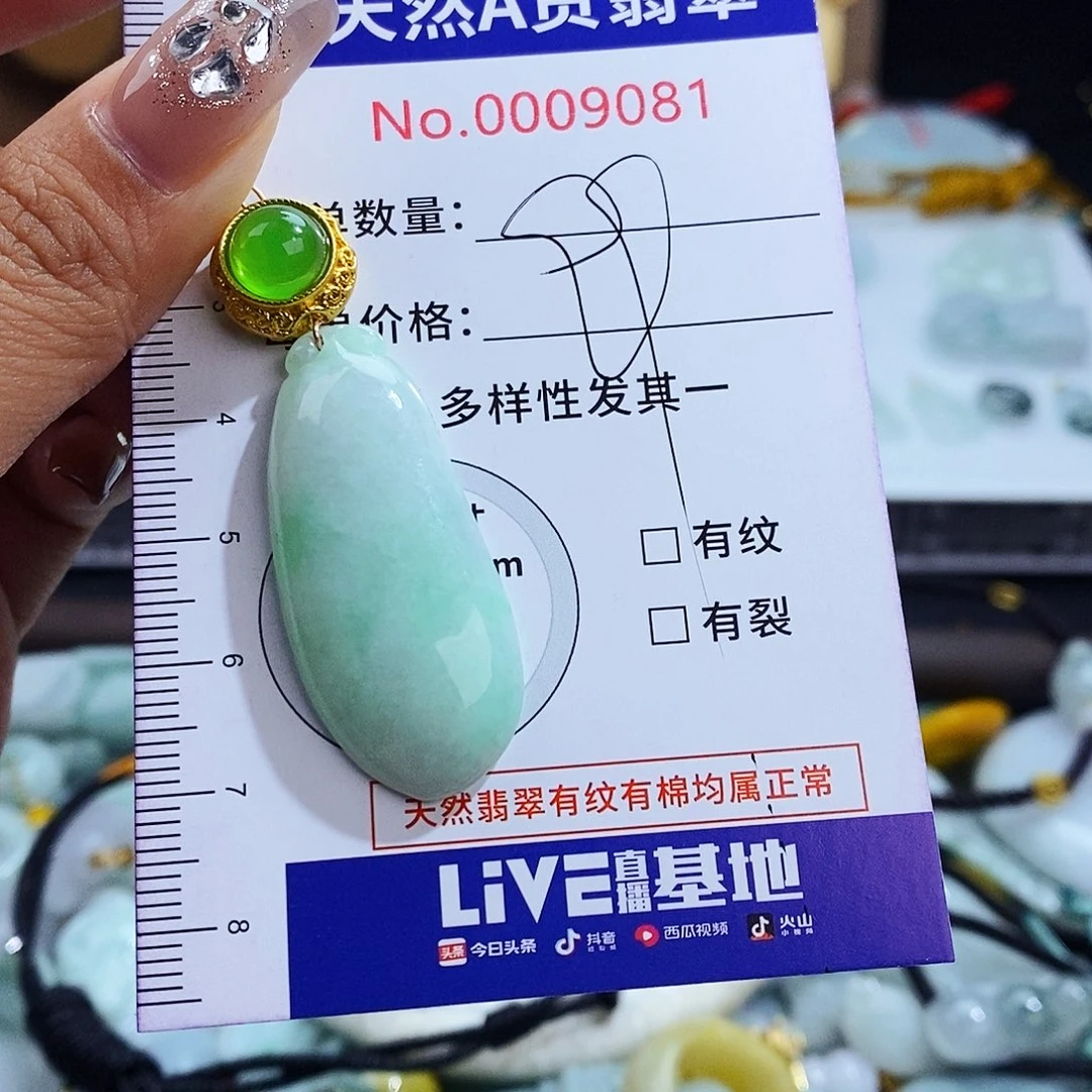 翡翠未镶嵌毛衣链9081