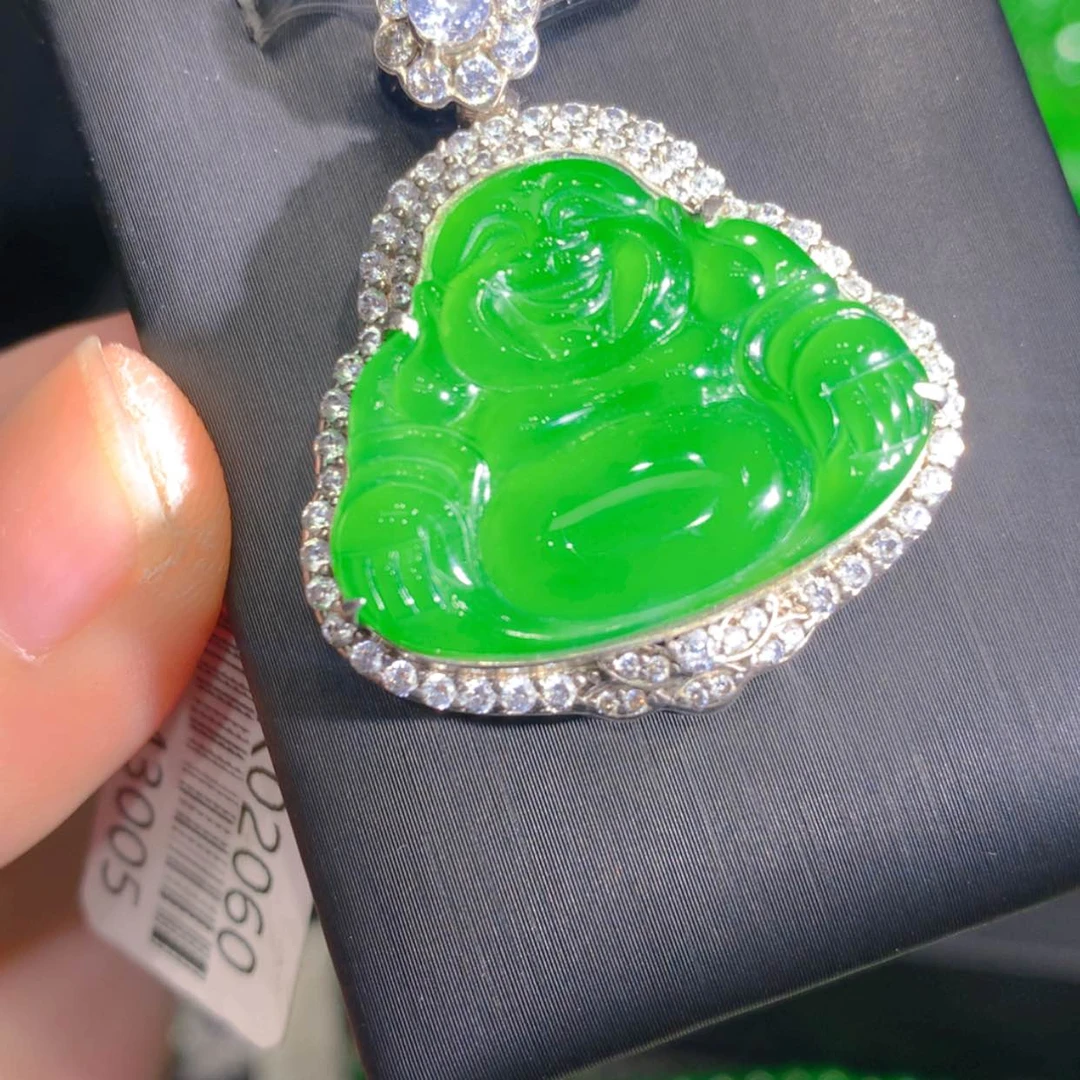 【闪购商品】翡翠颈饰银S925镶嵌，13565655