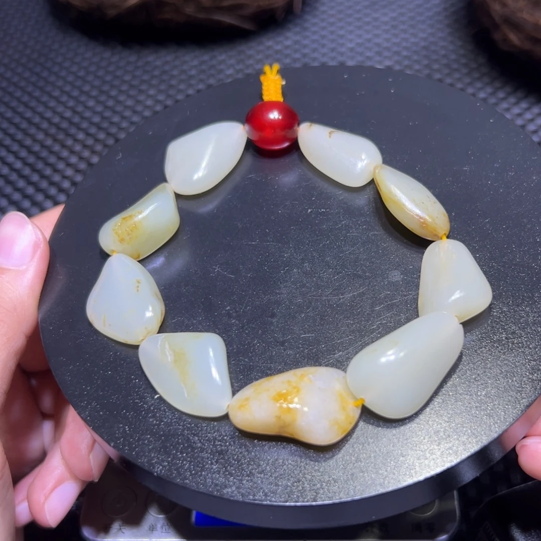 和田玉（子料）18K金镶嵌吊坠(不含链)42-123