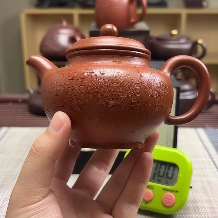 茶壶紫砂喝**鱼微瑕处理