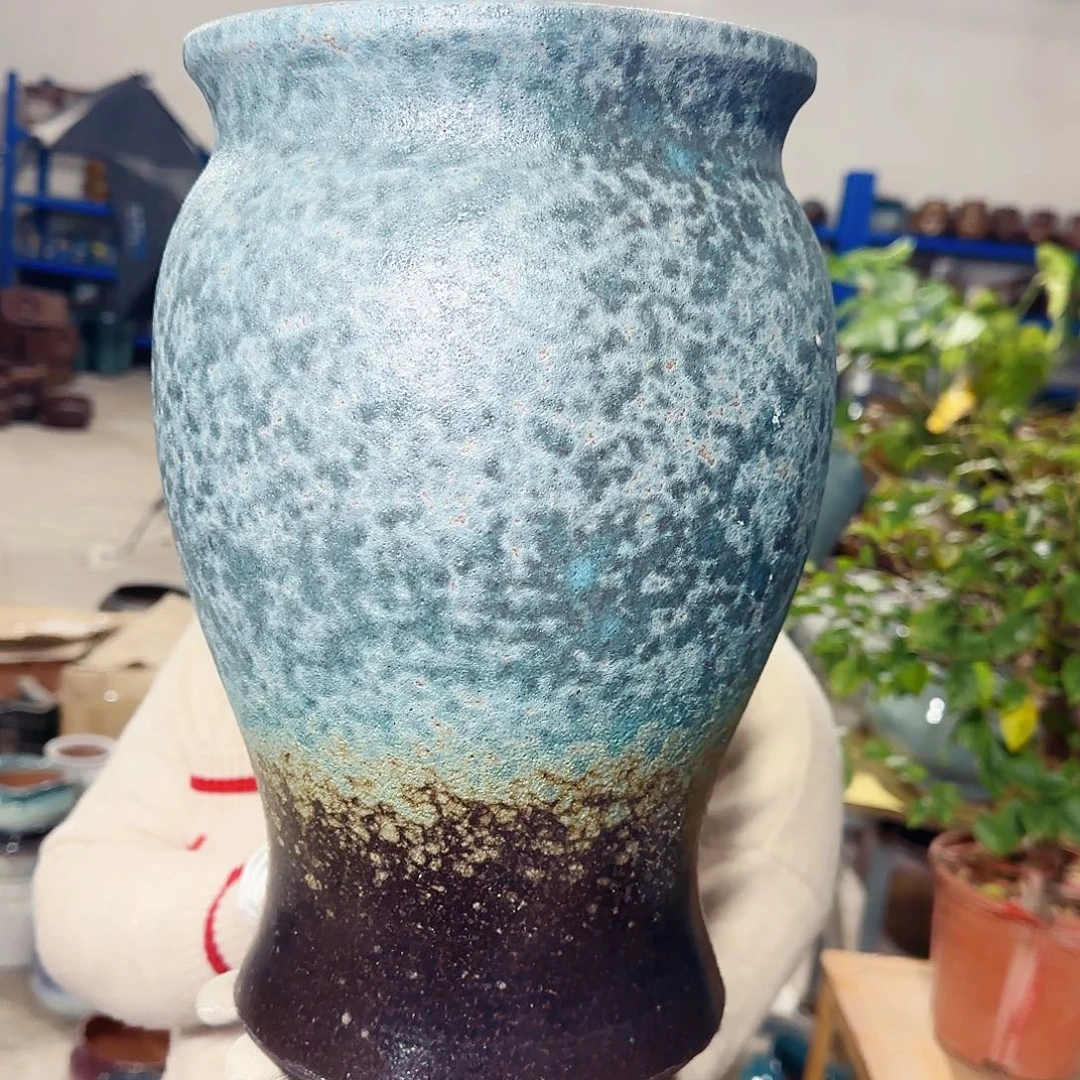 紫砂花盆高31口19