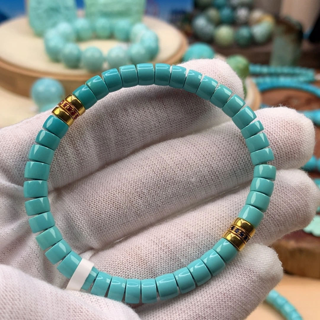 绿松石未镶嵌珠宝奇石5.5mm