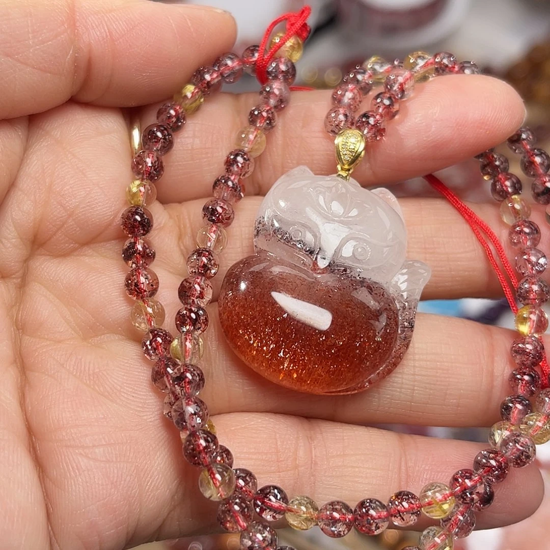 颈饰水晶18K金镶嵌订制