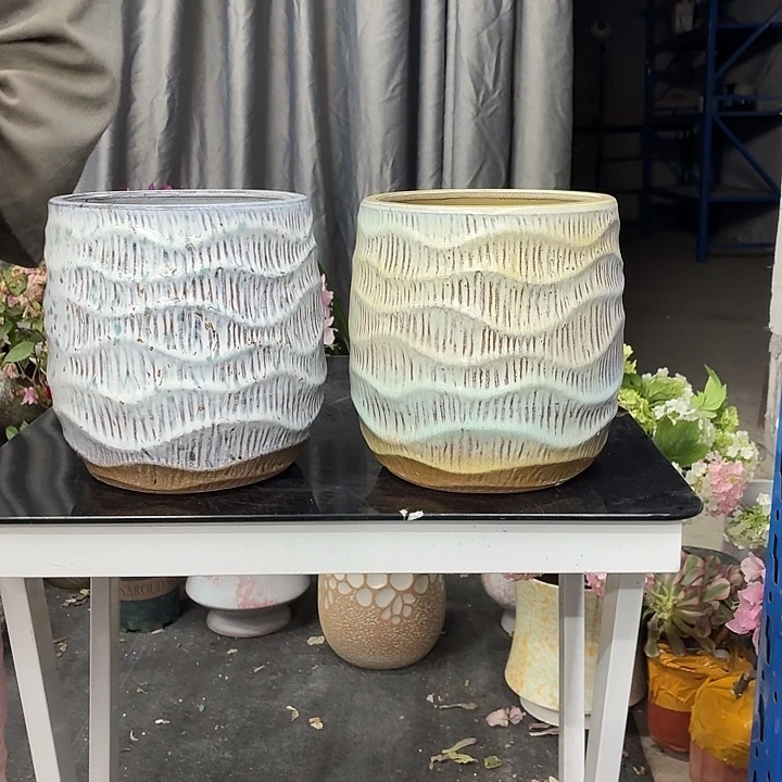 18×21 -粗陶花盆有孔-买买买