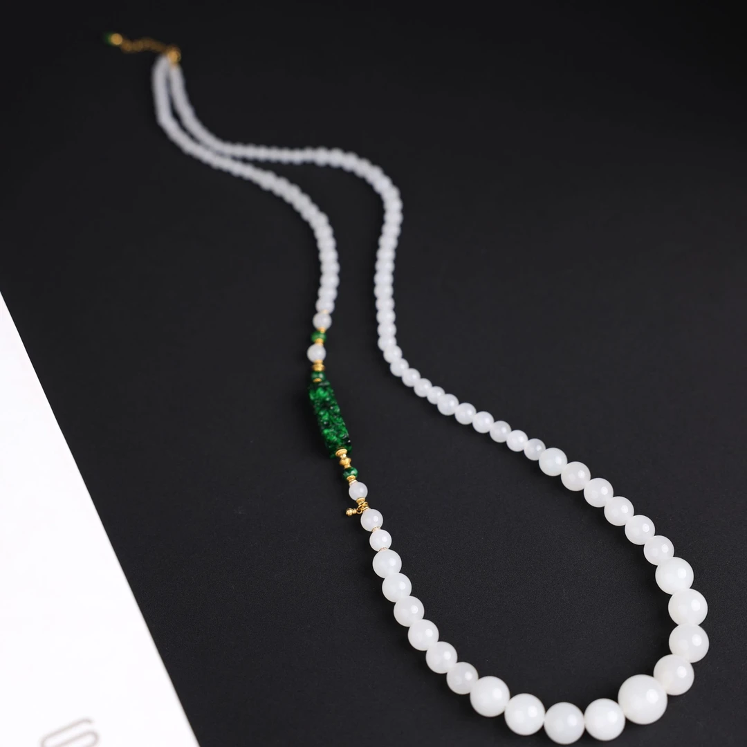 和畅 | 严选精品和田玉白玉塔链项链