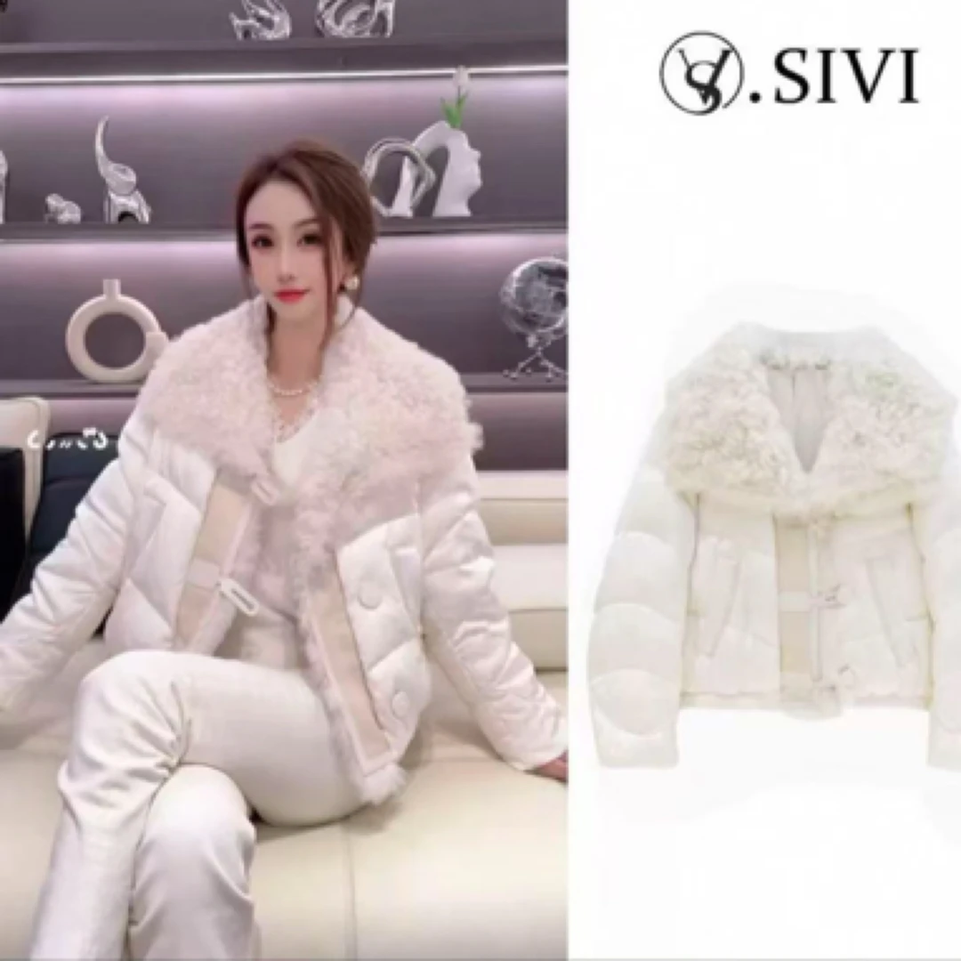 【刘灿私服】欧货大翻领洋气款羽绒服