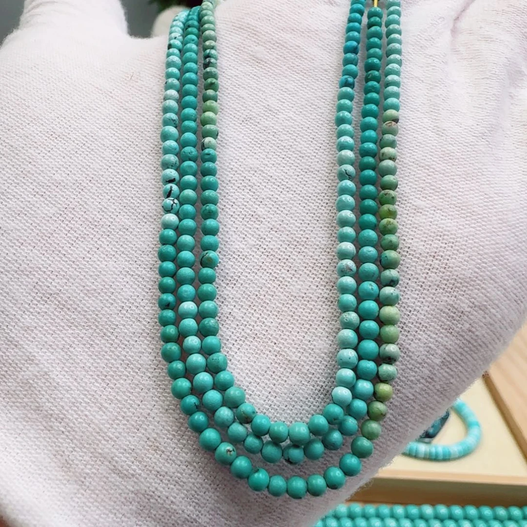 绿松石未镶嵌30彩虹米链多圈卡2w