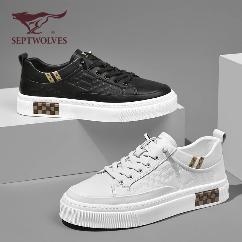 七匹狼官方正品轻奢小白鞋男款秋季透气男士休闲鞋一脚蹬时尚板鞋