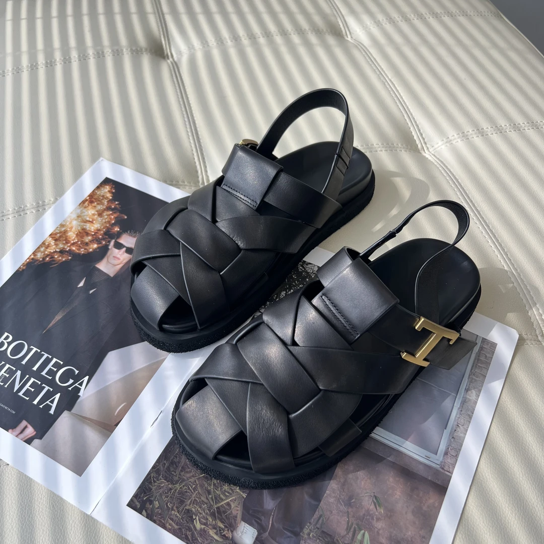 Eaglelyb 【波嫂推荐】编织罗马凉拖鞋