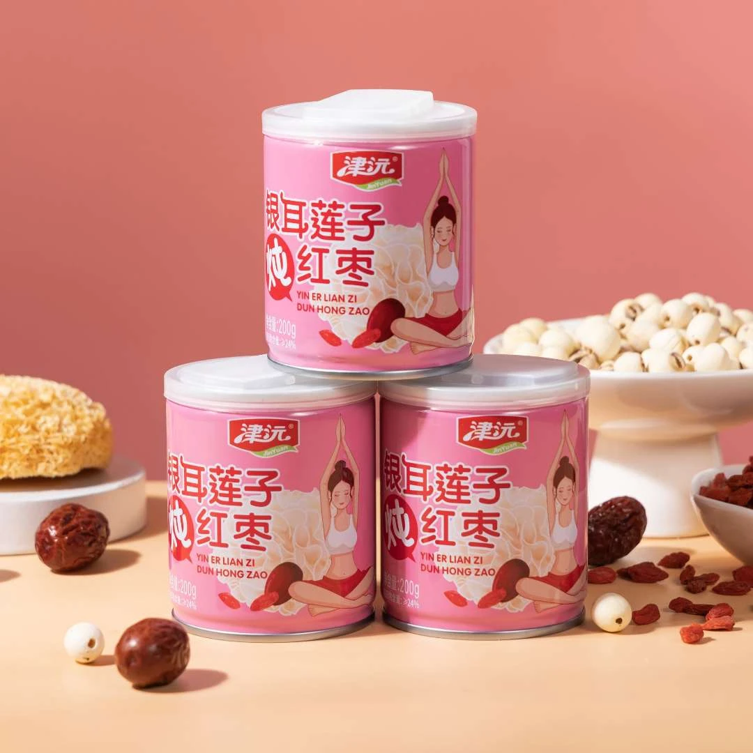 津沅银耳羹 银耳莲子炖红枣即食红枣枸杞早餐代餐免煮食品罐头